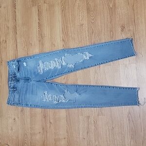 American Eagle Distressed Next Level Stretch Super Hi Rise Jegging Size 6